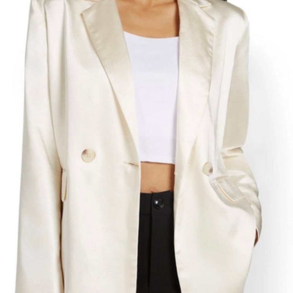 San Souci Satin Boyfriend Blazer
